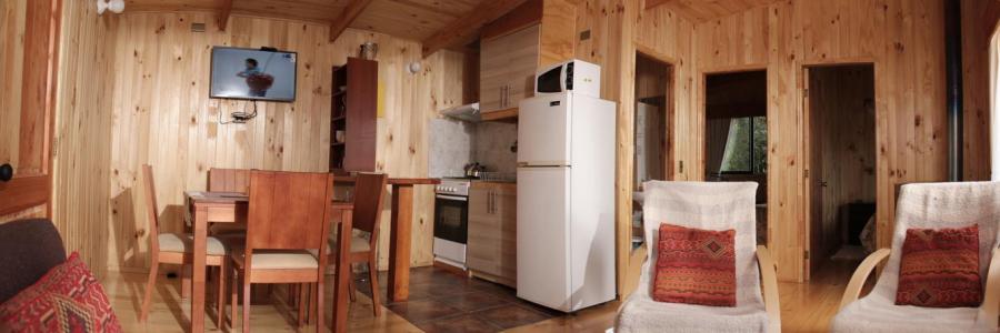 interior de cabañas para 4 personas